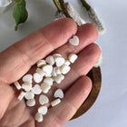 5 x  Herz Perlmutt - ein wunderschönes Highlight für deine Schmuckkreationen | 6 mm (Bohrung 0,7 mm)