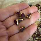 2 x Tropfen Glasperle | Rot transparent Gold | ca. 11x7.5mm (Ø1.1mm) | Für Mikromakramee, Schmuck & DIY‘s (Kopie)