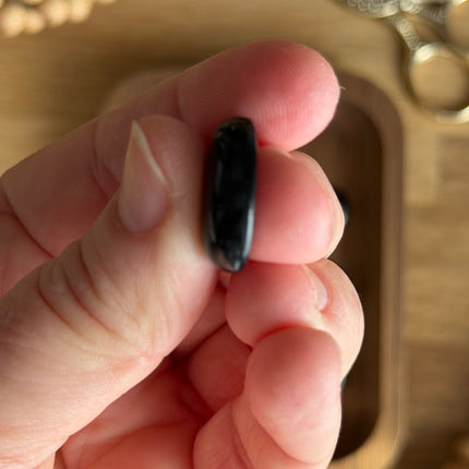 1 x Cabochon - Onyx -  2 x 1,4 cm |  Makramee, Mikromakramee & DIY Schmuck