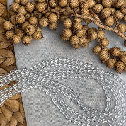 10 x Bergkristall 4 mm | echte Edelsteinperlen - Makramee, Mikromakramee & DIY Schmuck