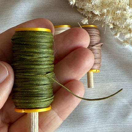 Natural Bloom – CT Point Farbset |  geflochtenes & gewachstes  Polyestergarn 1 mm | CT Point®| Mikromakramee Schmuckgarn