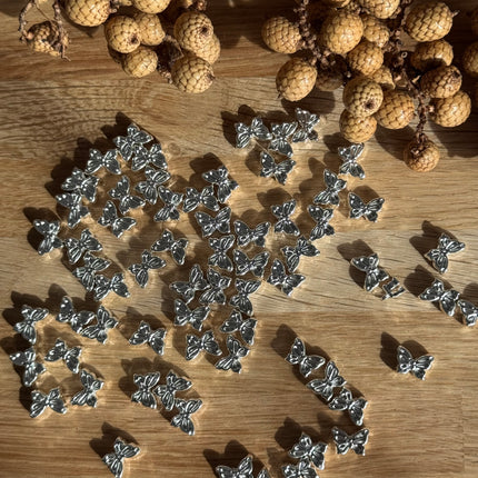 1 x Cute Silver Butterfly Connector | For Micromacrame, Jewelry, Bracelets &amp; DIYs