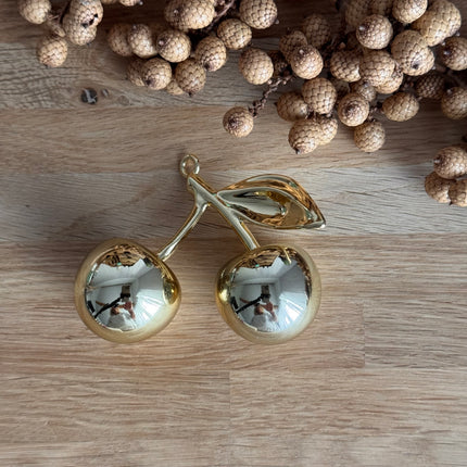 1 x  Schlüssel- und Taschenanhänger Kirschen Gold