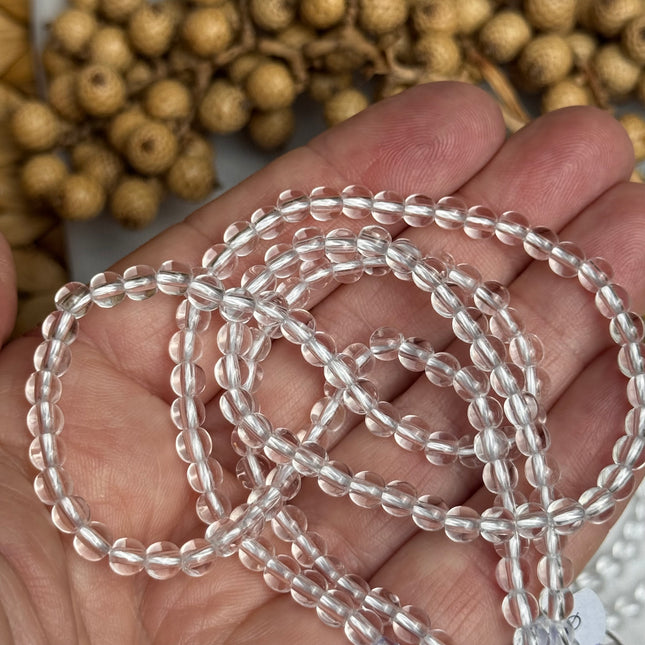 10 x Bergkristall 4 mm | echte Edelsteinperlen - Makramee, Mikromakramee & DIY Schmuck