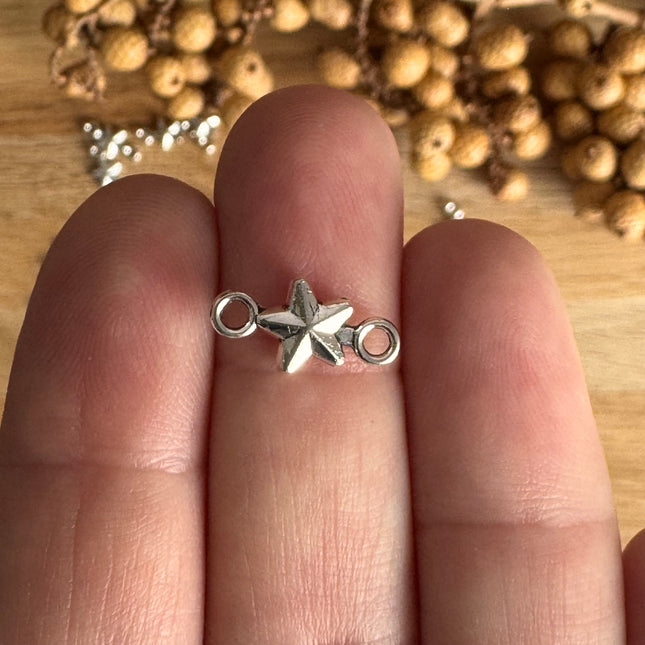 1 x Stern Verbinder in Silberoptik – für funkelnde DIY-Schmuckideen