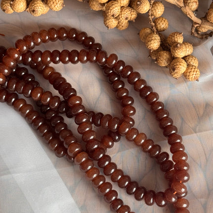 10 x Sonnenstein Edelstein Perlen – braun - Makramee, Mikromakramee & DIY Schmuck