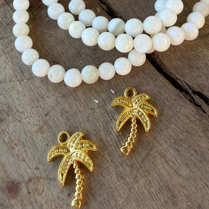 20 x 4 mm Muschelperlen Weiß – Runde Perlen für sommerlichen Schmuck & Makramee