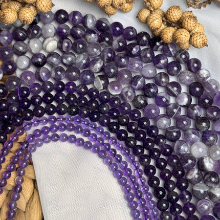10 x Amethyst 4 mm | echte Edelsteinperlen - Makramee, Mikromakramee & DIY Schmuck