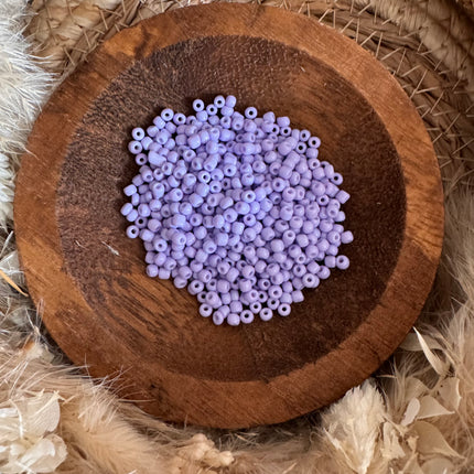 100 x Glasperlen in Flieder | 3 mm | Für Mikromakramee, Schmuck & DIY‘s
