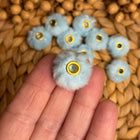 1 x Helles Mint Plüschperle mit großem Loch für DIY Schlüssel- und Taschenanhänger