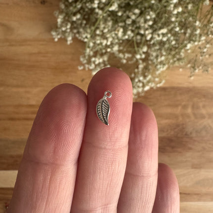 1 x Sterling Silver Leaf Pendant DIY Jewelry