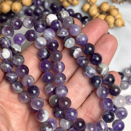 10 x Amethyst 8 mm | echte Edelsteinperlen - Makramee, Mikromakramee & DIY Schmuck