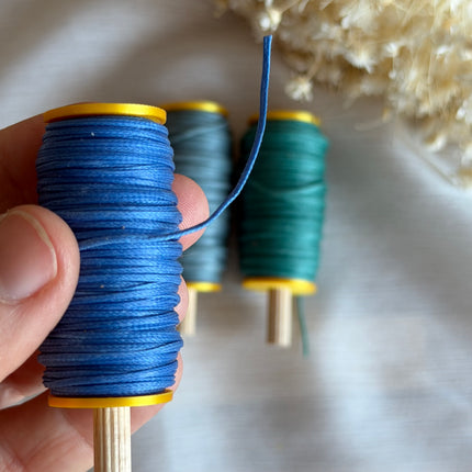 Ocean Blue – CT Point Farbset |  geflochtenes & gewachstes  Polyestergarn 1 mm | CT Point®| Mikromakramee Schmuckgarn