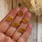 1 x Dog Paw Connector / Bead made of Metal - Silver / Gold / Rose Gold (Nickel-free) | approx. 17 x 11 mm | For Macrame, Jewelry & DIYs