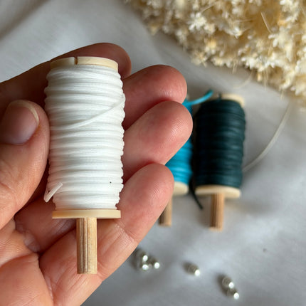 Ocean Mood– CT Point Farbset |  geflochtenes & gewachstes  Polyestergarn 1 mm | CT Point®| Mikromakramee Schmuckgarn