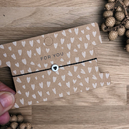 5 x Schmuckkarte "FOR YOU" mit Herzen für deine DIY Schmuck Kreationen