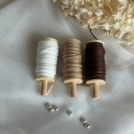 Natural Soul – CT Point Farbset |  geflochtenes & gewachstes  Polyestergarn 1 mm | CT Point®| Mikromakramee Schmuckgarn