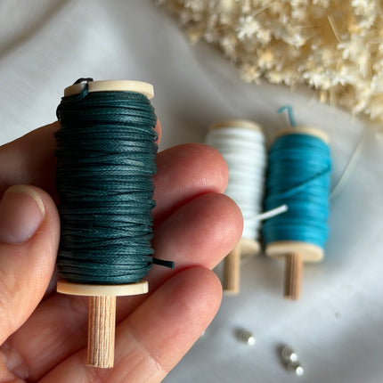 Ocean Mood– CT Point Farbset |  geflochtenes & gewachstes  Polyestergarn 1 mm | CT Point®| Mikromakramee Schmuckgarn