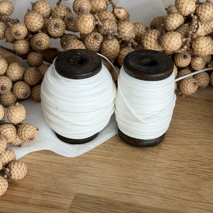 Ivory - Weiß (CT01) |  geflochtenes & gewachstes  Polyestergarn 1 mm | CT Point®| Mikromakramee Schmuckgarn