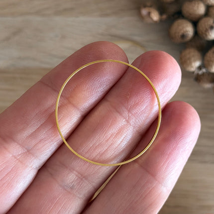 1 x Runder Ring Gold (3,2 cm) – vielseitig für DIY Schmuck & Mikromakramee