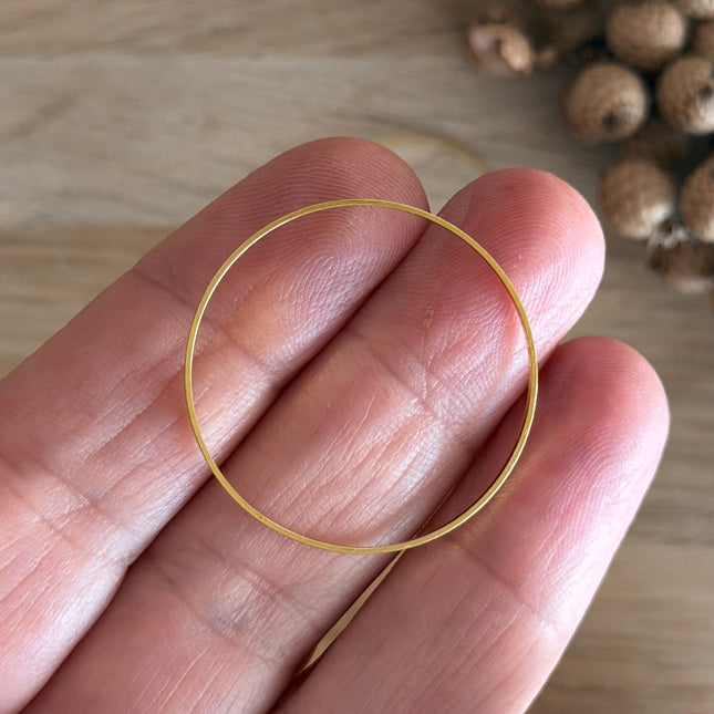 1 x Runder Ring Gold (3,2 cm) – vielseitig für DIY Schmuck & Mikromakramee