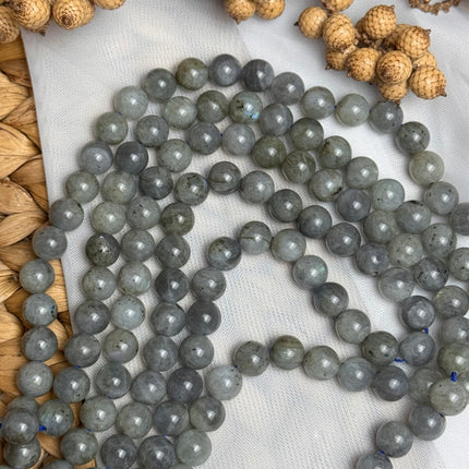 10 x Labradorit 8 mm | echte Edelsteinperlen - Makramee, Mikromakramee & DIY Schmuck