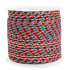 Trendy braided cord 2mm gold-neon pink-blue (10 m) - DIY jewelry ideas