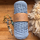 1 x Himmelblau Geflochtenes Makramee-Garn aus 100% Baumwolle | 3mm x 100 m Länge | Für Makramee, Schmuck & DIY‘s