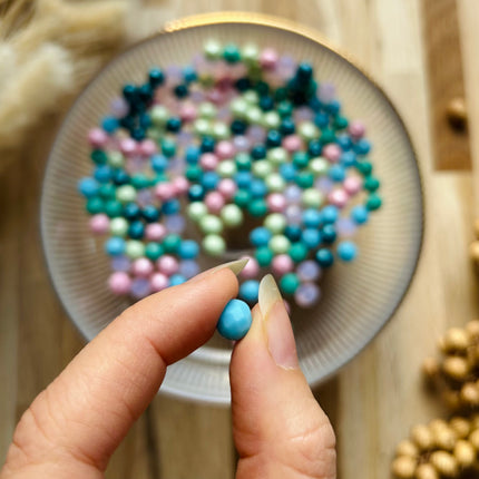 6 x Facettierte Glasperlen | in Bunt | 8mm | Für Mikromakramee, Schmuck & DIY‘s