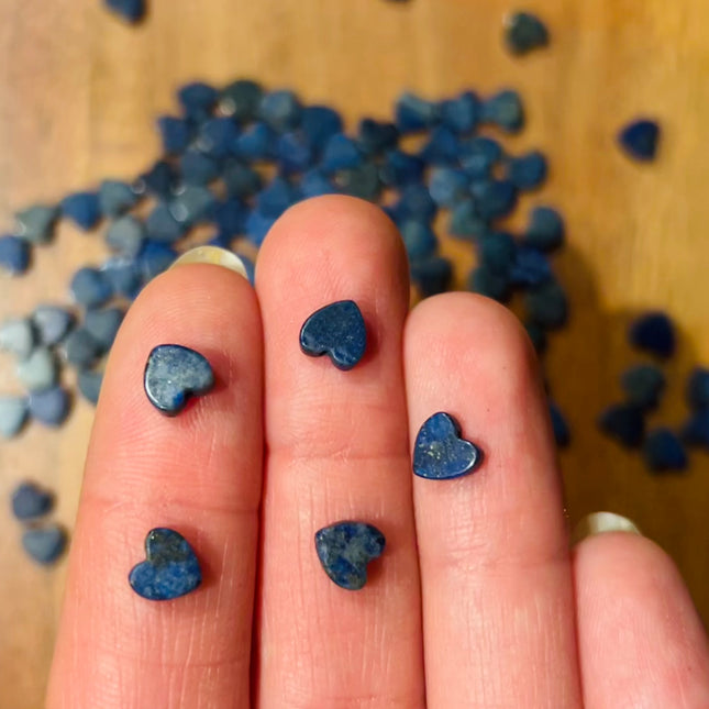 5 x Herzen aus Soldadith | in Dunkelblau | Für Mikromakramee, Schmuck & DIY´s