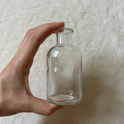1 x kleine Glasvase | 10,5 x 5,5 cm | Fundgrube