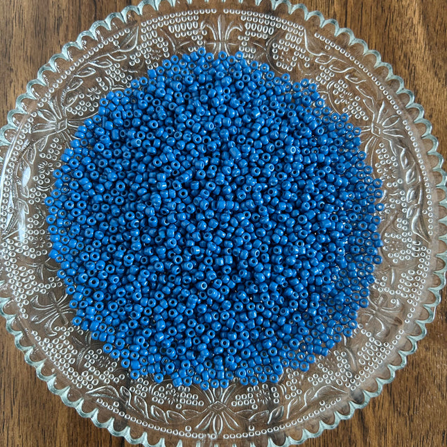 100 x Rocailles Glasperlen | in Dunkelblau | 3 mm | Für Mikromakramee, Schmuck & DIY‘s