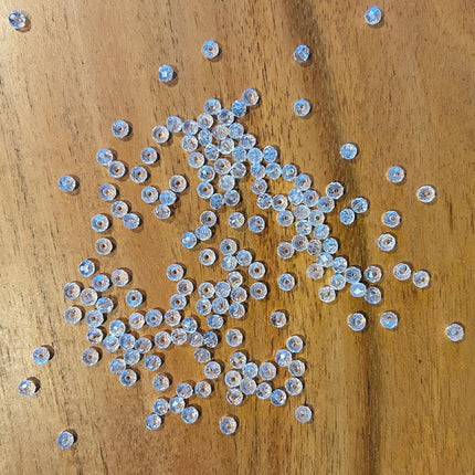 10 x Facettierte Glasperlen | in Kristallklar | 4 mm | Für Mikromakramee, Schmuck & DIY‘s