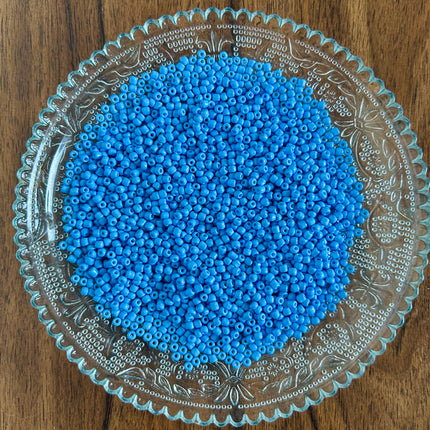 100 x Rocailles Glasperlen | in Blau | 3 mm | Für Mikromakramee, Schmuck & DIY‘s