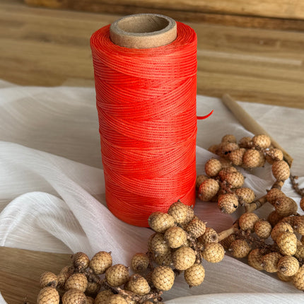 Orange geflochtes gewachstes Mikro Makrameegarn limitiert (0,8-1 mm) für Schmuck DIY