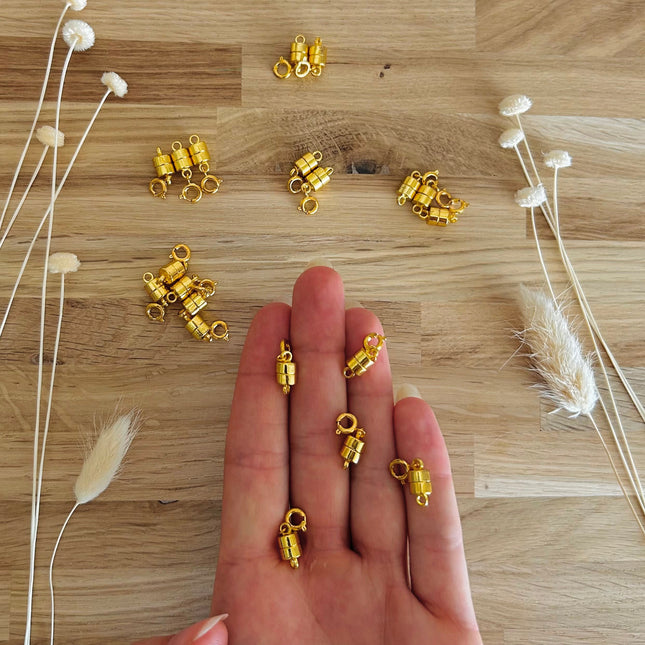 1 x Metal Magnetic Clasp | in Silver &amp; Gold | For Macrame, Jewelry &amp; DIYs