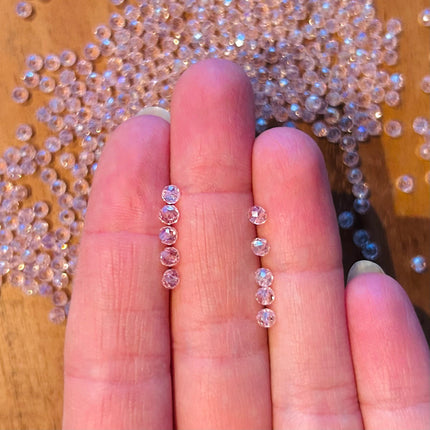 10 x Facettierte Glasperlen | in Rosa | 3 mm | Für Mikromakramee, Schmuck & DIY‘s