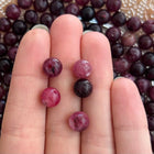 10 x Edelsteinperle aus rotem Jaspis | in Beere | 8 mm | Für Mikromakramee, Schmuck & DIY‘s