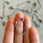 1 x Verlängerungskette | aus Edelstahl | in Silber | 7 cm | Für Mikromakramee, Schmuck & DIY‘s