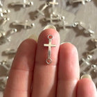 1 x Kreuz-Verbinder | in Silber | 19 x 8 mm | Für Mikromakramee, Schmuck & DIY‘s