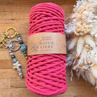 1 x Pink Braided Macrame Yarn made of 100% Cotton | 3mm x 100m Length | For Macrame, Jewelry & DIYs
