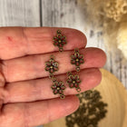 5 x Flower Connector | in Silver/Bronze | 15 x 10 mm | For Micromacrame, Jewelry & DIYs