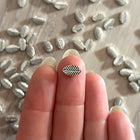 1 x Blatt-Perle | aus Zink | in Silber | 9 x 6 mm | Für Mikromakramee, Schmuck & DIY‘s