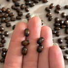 20 x Ovale Holzperlen | in Dunkelbraun | 7 x 5 mm | Für Mikromakramee, Schmuck & DIY‘s