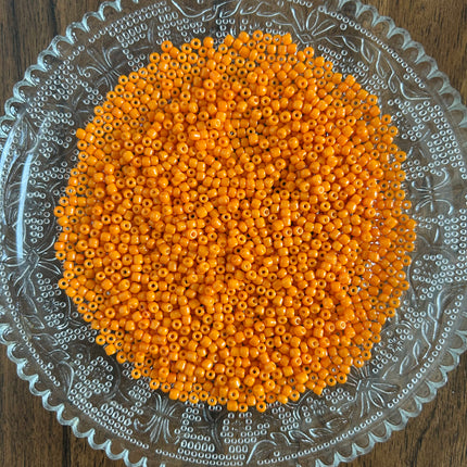 100 x Rocailles Glasperlen | in Orange | 3 mm | Für Mikromakramee, Schmuck & DIY‘s