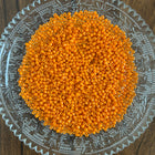 100 x Rocailles Glasperlen | in Orange | 3 mm | Für Mikromakramee, Schmuck & DIY‘s