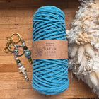 1 x Türkis Geflochtenes Makramee-Garn aus 100% Baumwolle | 3mm x 100 m Länge | Für Makramee, Schmuck & DIY‘s
