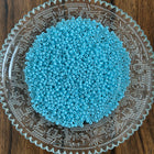 100 x Rocailles Glasperlen | in Hellblau | 3 mm | Für Mikromakramee, Schmuck & DIY‘s
