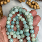 10 x Amazonit 8 mm | echte Edelsteinperlen - Makramee, Mikromakramee & DIY Schmuck