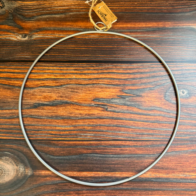 Macrame metal frame, round, silver, 25 cm diameter by Halbach